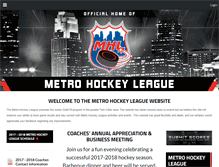 Tablet Screenshot of metrohockeyleague.org